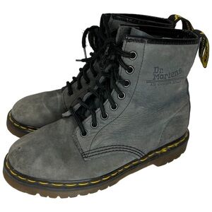 Dr Martens Womens Pascal Suede 1460 Lace Up Boots Gray 6
